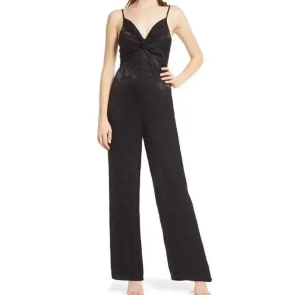 NSR Molli Jacquard Spaghetti Strap Jumpsuit